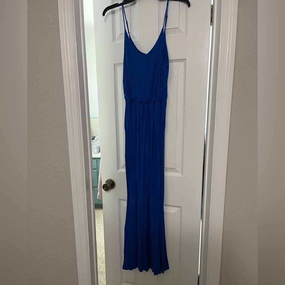 Lush, long maxi dress, royal blue